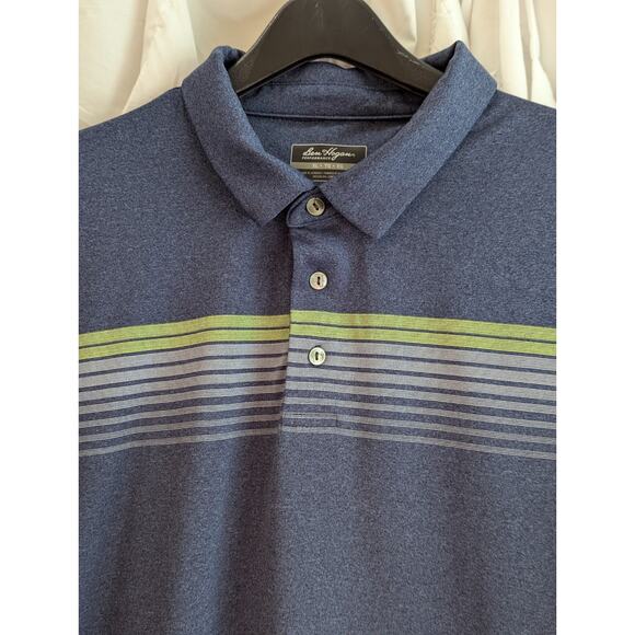 Ben Hogan Performance Polo Men's XL Blue with Green & White Stripes on Chest - Picture 1 of 11